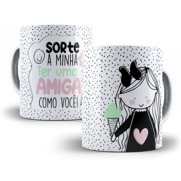 Estampas Dia do Amigo Amizade Amiga Sublimação Caneca Png