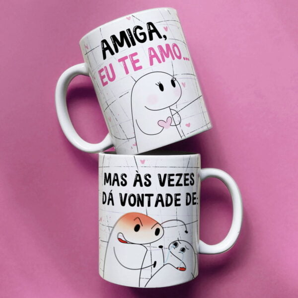 Estampas Flork Amigas Amizade Ilustrações Sublimação Caneca