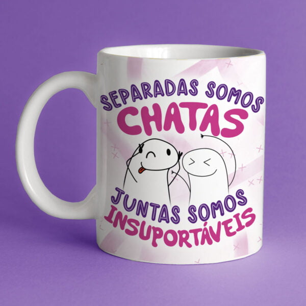 Estampas Flork Amigas Amizade Ilustrações Sublimação Caneca