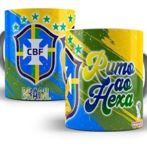 Estampas Sublimação Caneca Copa 2022 Qatar Editáveis Em Psd