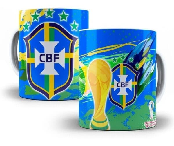 Estampas Sublimação Caneca Copa 2022 Qatar Editáveis Em Psd