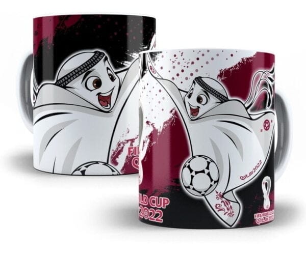 Estampas Sublimação Caneca Copa 2022 Qatar Editáveis Em Psd