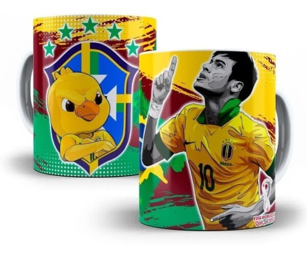 Estampas Sublimação Caneca Copa 2022 Qatar Editáveis Em Psd