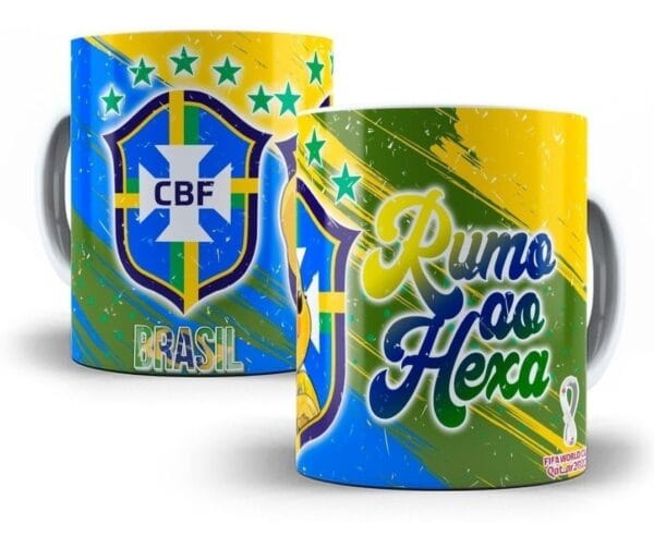Estampas Sublimação Caneca Copa 2022 Qatar Editáveis Em Psd