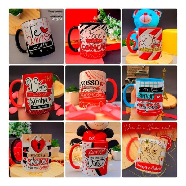 Estampas Sublimação Caneca Dia Dos Namorados Frases Amor Png