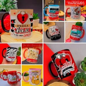 Estampas Sublimação Caneca Dia Dos Namorados Frases Amor Png