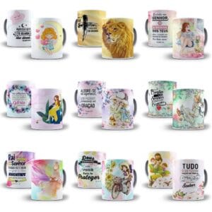 Estampas Sublimação Canecas Gospel Religião Evangélicas Jpg