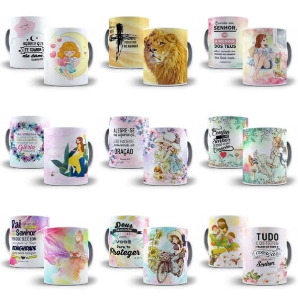 Estampas Sublimação Canecas Gospel Religião Evangélicas Jpg