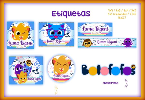 Etiqueta Escolar Bolofofos - Arquivo Digital