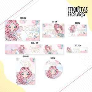 etiqueta escolar fadas arquivo digital escola