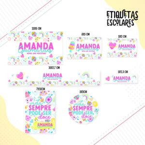 etiqueta escolar floral rosinha arquivo digital etiqueta volta as aulas