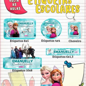 etiqueta escolar frozen arquivo digital volta aulas 3