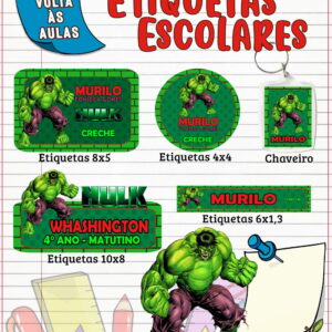 etiqueta escolar hulk arquivo digital etiqueta escolar hulk 3