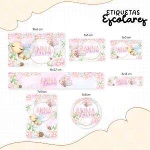 etiqueta escolar jardim florido arquivo digital etiquetas escolar