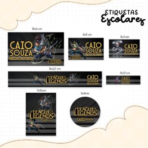 etiqueta escolar league of legends arquivo digital etiquetas escolar