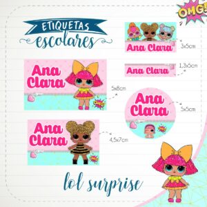 etiqueta escolar lol surprise arquivo digital volta as aulas 2021 1