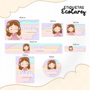 Etiqueta Escolar Menininha Morena - Arquivo Digital