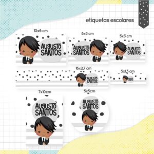 etiqueta escolar menino negro arquivo digital etiquetas escolares