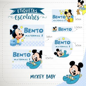 etiqueta escolar mickey baby arquivo digital etiquetas 1