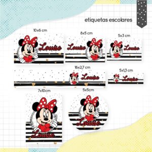 etiqueta escolar minnie arquivo digital etiquetas