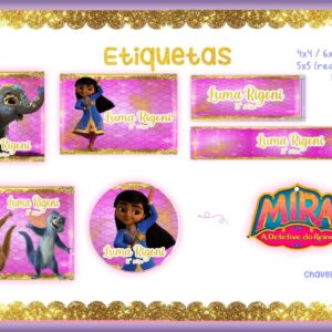 Etiqueta Escolar Mira Detetive - Arquivo Digital