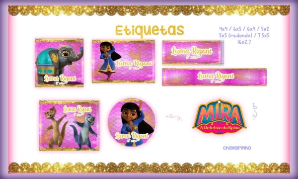 Etiqueta Escolar Mira Detetive - Arquivo Digital