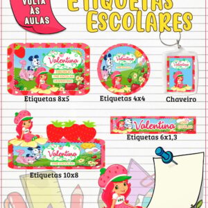 etiqueta escolar moranguinho arquivo digital aulas