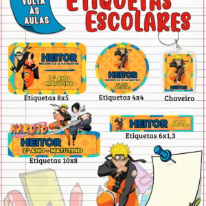 etiqueta escolar naruto menino arquivo digital volta as aulas 1