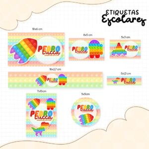 etiqueta escolar pop it menino arquivo digital pack etiquetas escolar