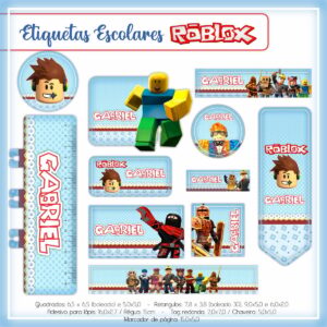 etiqueta escolar roblox arquivo digital adesivar cadernos escolar
