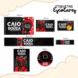etiqueta escolar round 6 arquivo digital pack etiquetas escolar 2