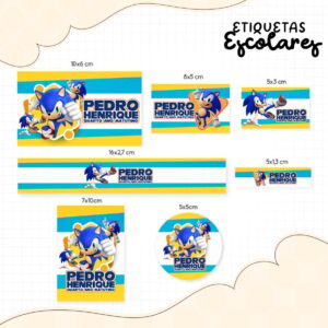etiqueta escolar sonic arquivo digital volta as aulas