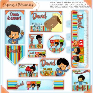 Etiquetas Escolares 3 Palavrinhas - Arquivo Digital