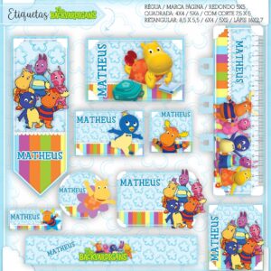 Etiquetas Escolares Backyardigans - Arquivo Digital