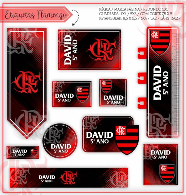 Etiquetas Escolares Flamengo - Arquivo Digital