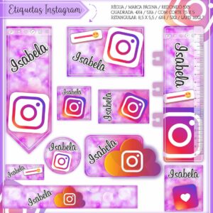 Etiquetas Escolares Instagram - Arquivo Digital