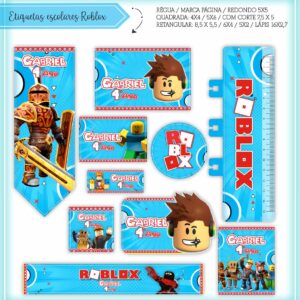 Etiquetas Escolares Roblox - Arquivo Digital