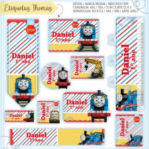 Etiquetas Escolares Thomas e seus Amigos - Arquivo Digital