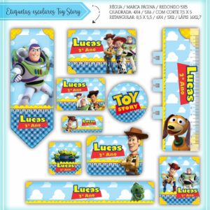 Etiquetas Escolares Toy Story - Arquivo Digital