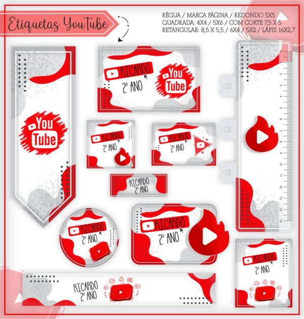 Etiquetas Escolares Youtube - Arquivo Digital