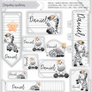 Etiquetas Escolares Zebra - Arquivo Digital
