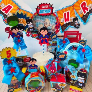 festa herois luxo studio e pdf papelaria personalizada 2