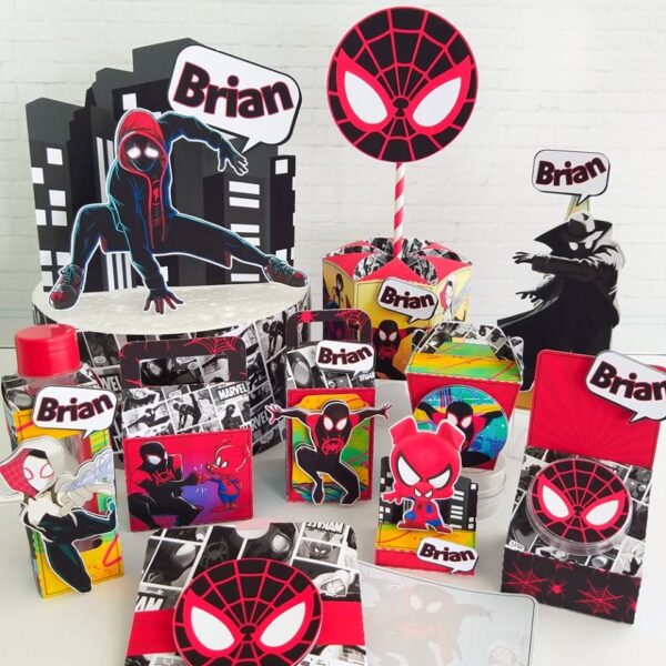 Festa Pronta Homem Aranha No Aranhaverso Silhouette Digital