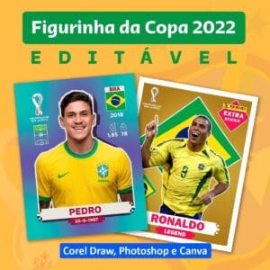 Figurinha Digital Editável Copa do Mundo 2022 Qatar