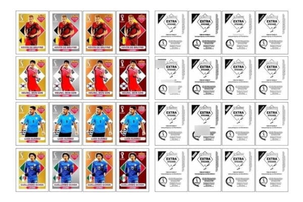 Figurinhas Legends Frente + Traseira Copa Mundo 2022 Qatar