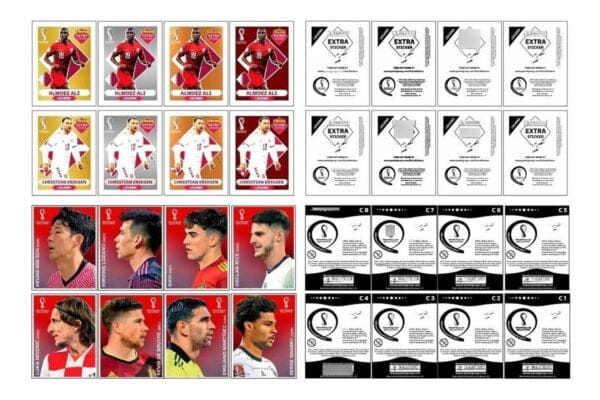 Figurinhas Legends Frente + Traseira Copa Mundo 2022 Qatar