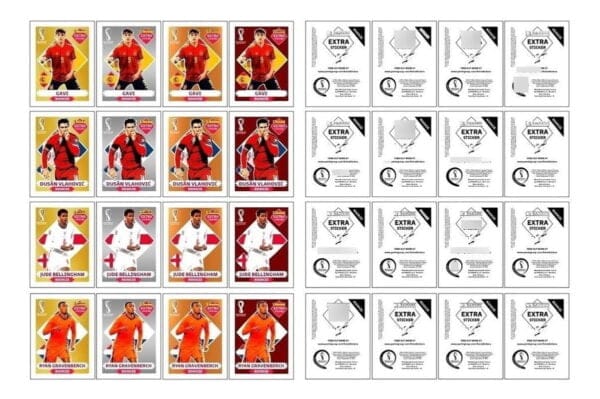 Figurinhas Legends Frente + Traseira Copa Mundo 2022 Qatar