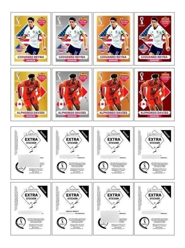 Figurinhas Legends Frente + Traseira Copa Mundo 2022 Qatar