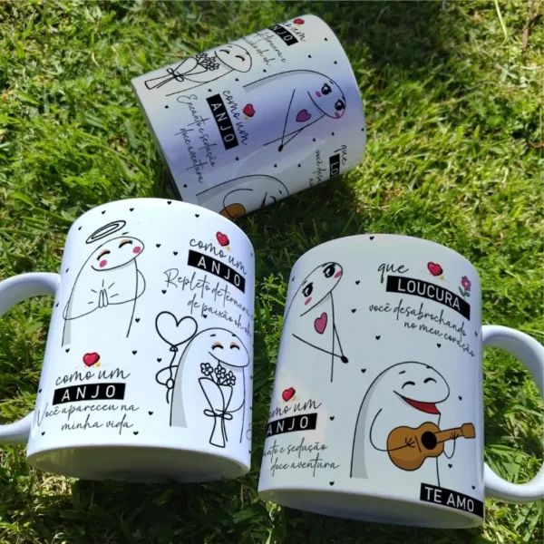 Gráfico para Caneca "FlorK Como um Anjo" - Editável e Pronto