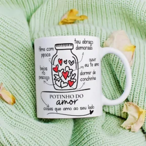 Gráfico para Caneca Personalizada, Tema Potinho do Amor